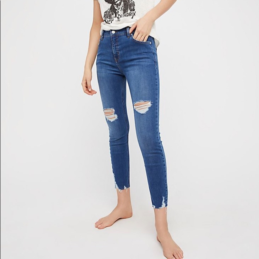 Shark Bite Skinny Jeans